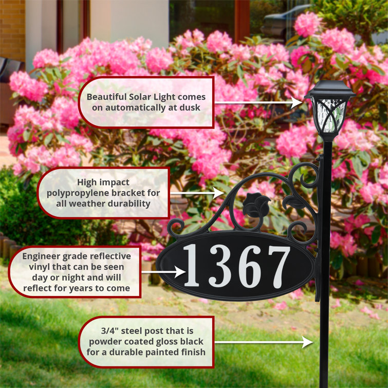 Address America USA Handcrafted Annandale Double-Sided Reflective